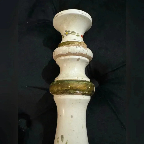 VTG Cottagecore Wood Pepper Grinder Patina Handpainted Country Cottagecore 90’s - Picture 5 of 12